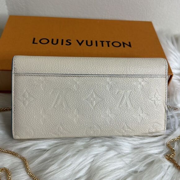 💯Authentic Louis Vuitton Ivory Empreinte Sarah Long Wallet-DIY WOC 🍀 - Picture 15 of 16